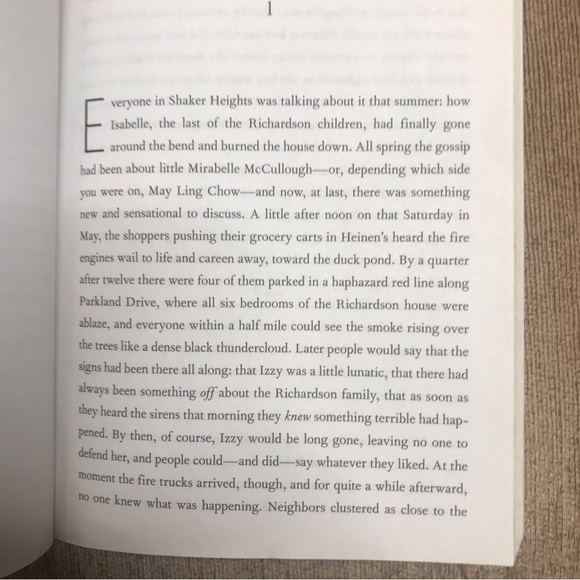 Little fires everywhere celeste Ng Fiction novel book - Picture 2 of 4